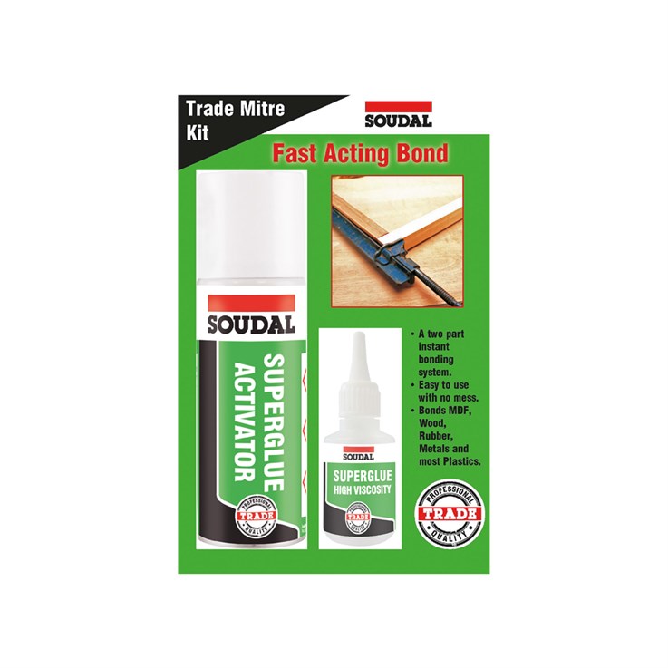 Soudal Trade Mitre Kit - Superglue with Activator